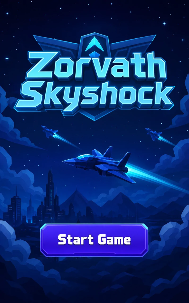 Zorvath Skyshock title screen